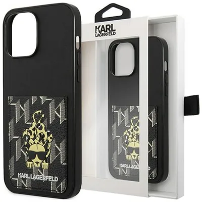 Produktbild von Karl Lagerfeld KLHCP13MCANCNK iPhone 13 / 14 / 15 6,1" hardcase schwarz Karlimals Cardslot Schutzhülle