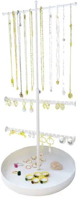 Produktbild von T-vormige Ketten- und Schmuckstandaard, Ketten- und Schmuckhalter, Schmuckbaum, Ketten- und Uhrenstandaard, Ohrsteckerhalter, Schmuckaufbewahrung für Ketten, Ohrstecker, Armbänder, Ringe, Uhren und Accessoires