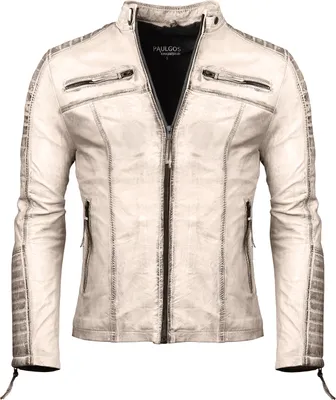 Produktbild von PAULGOS Herren Lederjacke Echtes Leder Jacke Echtleder Übergangsjacke Fashion in 5 Farben Gr. S-7XL Design 1