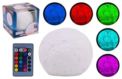 Produktbild von Johntoy Mondlampe Kinderzimmer mit Fernbedienung Multicolor LED