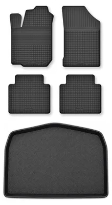 Zdjęcie produktu dla Dywaniki gumowe + mata bagażnika do Toyota Verso 2011-2013 (dolny poziom podłogi) – czarne, dobierane – Wielganizator Semi-Universal