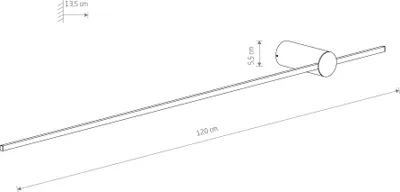 Zdjęcie produktu dla Kinkiet LED SABER czarny 16W Neutralna biel 570lm metal wym:5,5x120x13,5cm IP20 Nowodvorski Lighting