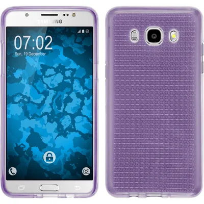Produktbild von PhoneNatic Case kompatibel mit Samsung Galaxy J5 (2016) J510 - lila Silikon Hülle Iced + 2 Schutzfolien