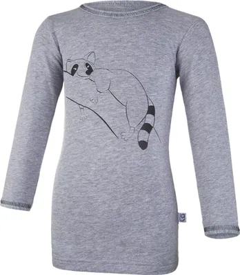 Produktbild von T-Shirt Motiv Langarm Outlast® - Grau Meliert