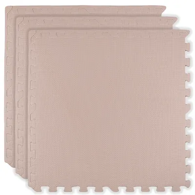 Immagine prodotto di Tappetino in schiuma Humbi 180x60. Grande puzzle in schiuma impermeabile e sicuro, 3 pezzi. Rosa brillante