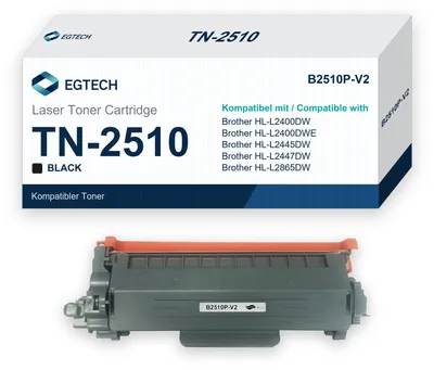 Produktbild von Toner kompatibel mit Brother TN-2510 HL-L2400DW HL-L2400DWE HL-L2445DW Schwarz