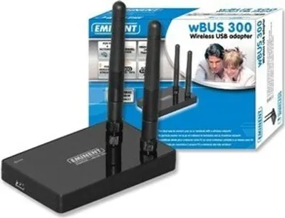Produktbild von Eminent EM4556 wBUS 300, Kabellos, USB, USB, 300 Mbit/s, Schwarz
