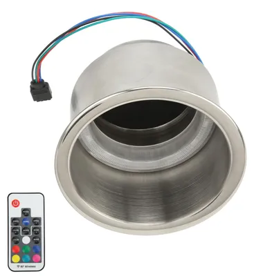Image de Porte-gobelet RGB pour voiture, 14 LED, en acier inoxydable, avec télécommande, pour bateau, yacht, camping-car et camion