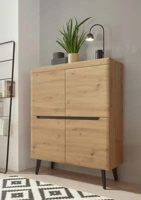 Produktbild von Highboard 107 cm 4-türig Eiche Tonder