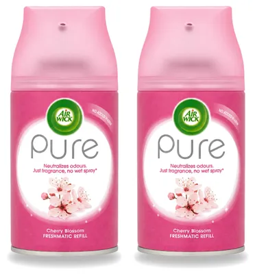 Zdjęcie produktu dla 2 sztuki wkładu do automatycznego dyfuzora Air Wick Freshmatic Max – zapach wiśni – 250 ml – zestaw ekonomiczny