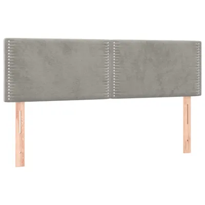 Immagine prodotto di vidaXL Testiere 2 pz. Velluto grigio chiaro 72x5x78/88 cm