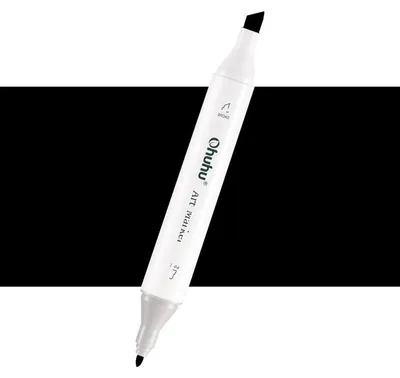 Obrázek produktu pro Lihová fixa OHUHU oboustranná Fine & Chisel, Black (120)