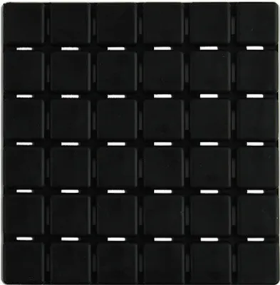 Produktbild von MSV Premium Duschmatte Badematte Badewanneneinlage Anti Rutsch Pads - 6 Stück - antibakteriell rutschfest mit Saugnäpfen - Schwarz - ca. 13 x 13 cm - duftet nach Rosen - waschbar bei 60° Grad