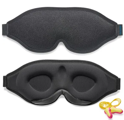 Produktbild von Schlafmaske Augenmaske Schlafbrille - Lichtblockierend - Eisseide - 30 g - Schwarz