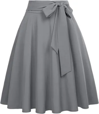 Obrázek produktu pro Dámská sukně, rozšířený střih, retro styl, elegantní, pohodlná, tmavě šedá, velikost L