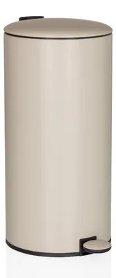 Zdjęcie produktu dla hjh OFFICE Kosz na śmieci 30 litrów CLEAN STEP 2 Kosz na śmieci okrągły do kuchni, biura z systemem Step-On 60,5 x 33,5 x 29,0 cm