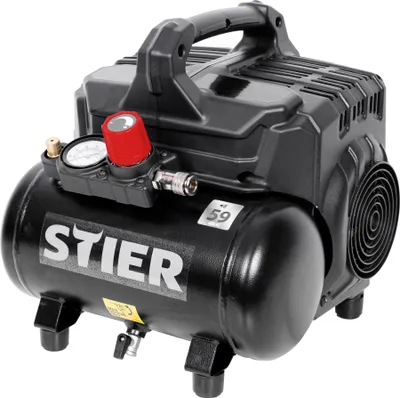 Produktbild von STIER Flüsterkompressor 59 dB(A) | 105 l/min | 8 bar | 6 l | ölfrei