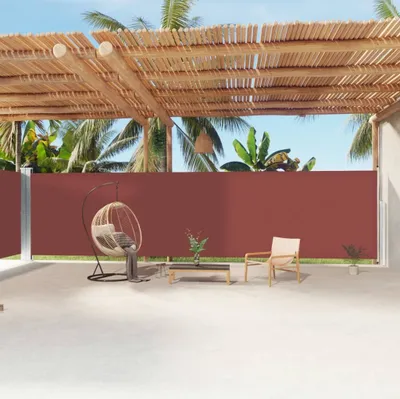 Image de Auvent latéral rétractable Marron 200x1200 cm