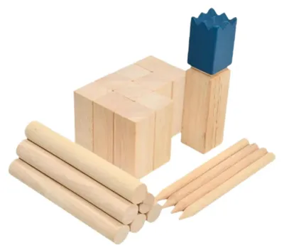 Produktbild von Kubb Holz Wurfspielset Outdoor Gartenspiel für Rasen Erwachsene & Teenager Familienspiel
