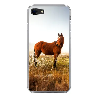 Produktbild von MuchoWow® Handyhülle Schutzhülle Hülle für iPhone 8 Pferd - Weide - Australien Silikon Softcase Handy Hülle - Schutzhaube