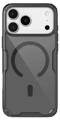 Produktbild von Nillkin, Magnetische Hülle für iPhone 17 Pro Max stoßfest mit verstärkten Ecken, Schwarz transparent