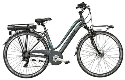 Immagine prodotto di Bicicletta elettrica AURA Canellini Citybike da donna in alluminio - Grigio/Blu
