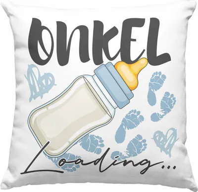 Produktbild von Trendation - Onkel Loading Deko-Kissen mit Füllung 40x40 Werdender Onkel Schwangerschaft Ankündigung Bruder (Grün)