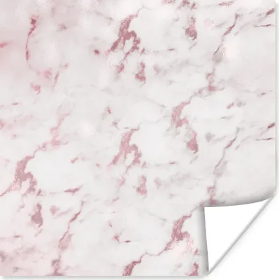 Produktbild von MuchoWow® Poster Marmor - Rose - Schick - Design 100x100 cm - Babyzimmer