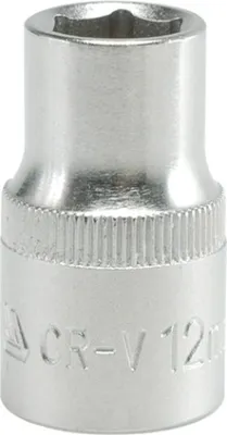 Produktbild von Yato YT-1205, Buchse, 1/2", Metrisch, 1 Kopf/Köpfe, 12 mm, Chrom-Vanadium-Stahl