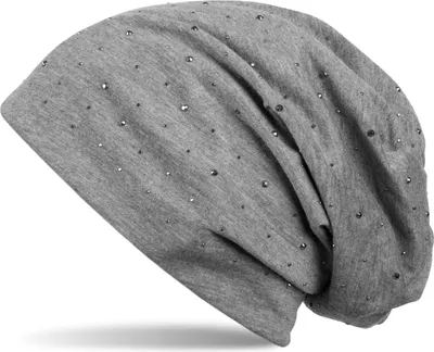Produktbild von styleBREAKER Damen Beanie Mütze mit edler Strass-Nieten Applikation, Longbeanie Slouch 04024037