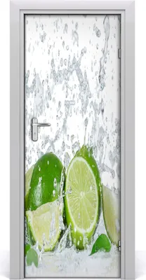 Produktbild von Tulup Türaufkleber 75x205 cm Dekorative Aufkleber Selbstklebend Wasserdichte Tapete Abnehmbar Schlafzimmer Wohnzimmer Wohnkultur - grüne Zitrone