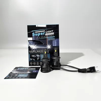 Produktbild von 2 Stück H7 LED-Scheinwerferlampe, hohe Helligkeit, 10.000 Lumen, kein Adapter erforderlich, universelles Scheinwerferlampen-Ersatzzubehör für Motorrad