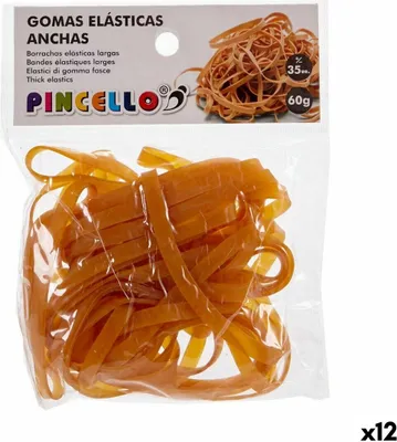 Obrázok produktu pre Gumičky široké žlté (12 kusov)