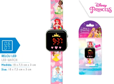 Obrázok produktu pre Zegarek LED z kalendarzem Disney Princess