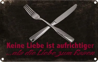 Produktbild von vianmo Blechschild 20x30 cm keine Liebe aufrichtiger als Dekoration
