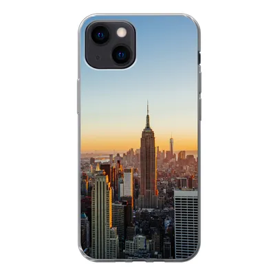 Produktbild von MuchoWow® Handyhülle Schutzhülle Hülle für iPhone 13 mini New York - Skyline - Sonnenuntergang Silikon Softcase Handy Hülle - Softcase