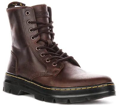 Produktbild von Dr. Martens Combs Stiefel aus Leder in Dunkelbraun – Größe 9 (UK) – 43 (EU) – 10 (US) / Dunkelbraun
