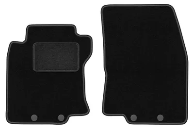 Produktbild von Velours-Fußmatten Vorne für Nissan X-Trail III T32 2013-2017 (SUV) – 2-tlg, Schwarz, passgenau – Wielganizator LUX