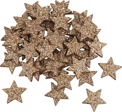 Produktbild von VBS Streuteile Shiny Stars, Ø 1,5 cm, 48 Stück, ideal für Dekoration