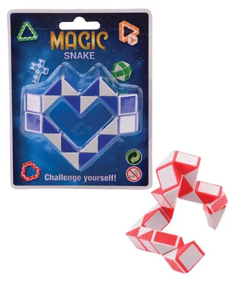 Produktbild von Magische Schlange Zauberschlange  Kunststoffpuzzle (24 Dreiecke in zwei Farben), Verpackungsgröße: 14 x 11 x 1,5 cm