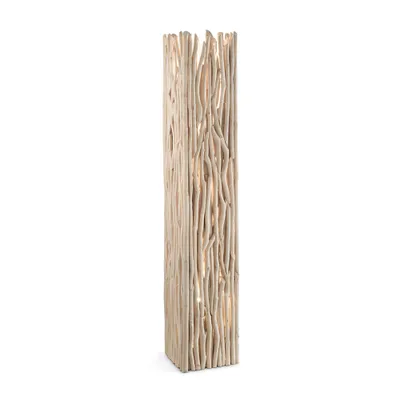 Image de DRIFTWOOD Lampadaire en bois 2 ampoules