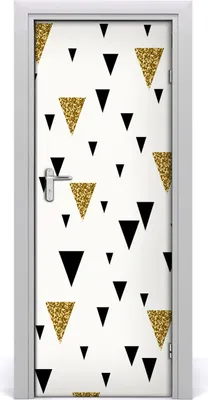 Produktbild von Tulup Türaufkleber 75x205 cm Dekorative Aufkleber Selbstklebend Wasserdichte Tapete Abnehmbar Schlafzimmer Wohnzimmer Wohnkultur - Dreiecke Hintergrund