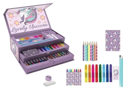 Image de Kit d'art dans une mallette licorne - Diakakis