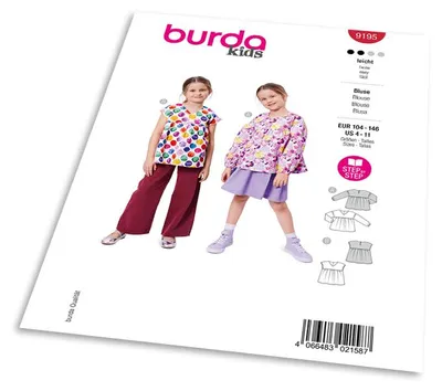 Obrázek produktu pro Střih Burda 9195 - Dětská halenka