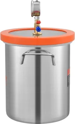 Obrázok produktu pre vákuová pumpa - 11,4 l - vákuová komora - vákuová odplyňovacia komora z nerezovej ocele - 23 cmx27 cm - odplyňovanie silikónu, živice, polyuretánu