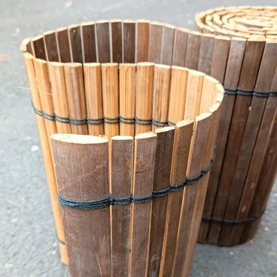 Produktbild von BambusBASIS Sichtschutz aus Bambusleisten Dunkel (Wulung), 500 mm, 2000 mm
