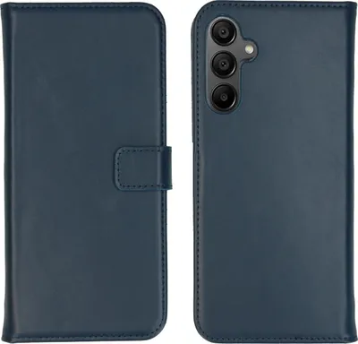 Immagine prodotto di Selencia Custodia a libro in vera pelle Samsung Galaxy A15 (5G/4G) - Blu scuro