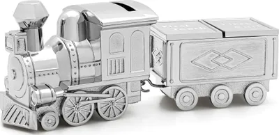 Image de Tirelire dentaire avec serrure pour enfants, argentée, élégante, comme cadeau, locomotive | Taille : 175x54x69 mm | Numéro d'article : ZV6008060