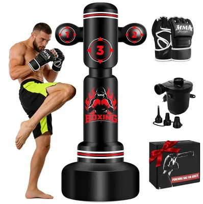Immagine prodotto di Sacco da boxe con guantoni per l'allenamento