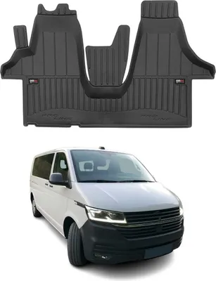 Image de Tapis de Sol pour VW Transporter T6 2015-2022 Caoutchouc TPE Noir